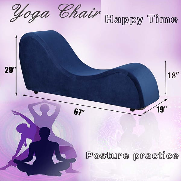 Furrich Chaise Lounge Chairs for Adult Couples – Heavy Duty Sex Furniture for New Postures & Pleasure-Blue 3 blue yoga chaise lounge chair