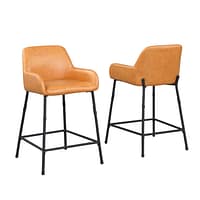light brown Low Back Bar Stools With Arms