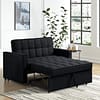 black pull out sofa bed