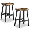 wood saddle bar stools