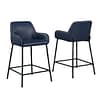 blue Low Back Bar Stools With Arms