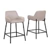 cream Low Back Bar Stools With Arms