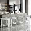 MiItoday Counter Height Bar Stools Set of 2 Gray-White-5
