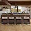 Brown bar stools
