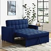 Blue pull out sofa bed