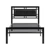 Twin Size Bed Frame with Headboard, Black (5)