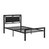 Twin Size Bed Frame with Headboard, Black (4)