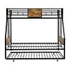 Space-Saving Twin Over Full Bunk Bed with Trundle in Rustic Brown-8