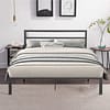 Grey Queen Size Bed Frame with Headboard (2)
