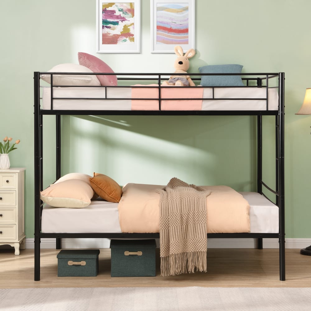 black full bunk bed
