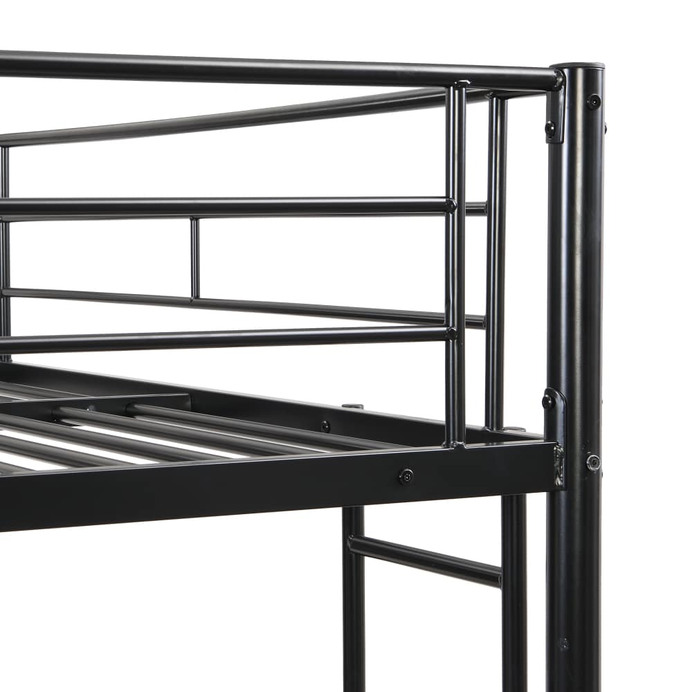 black bunk bed