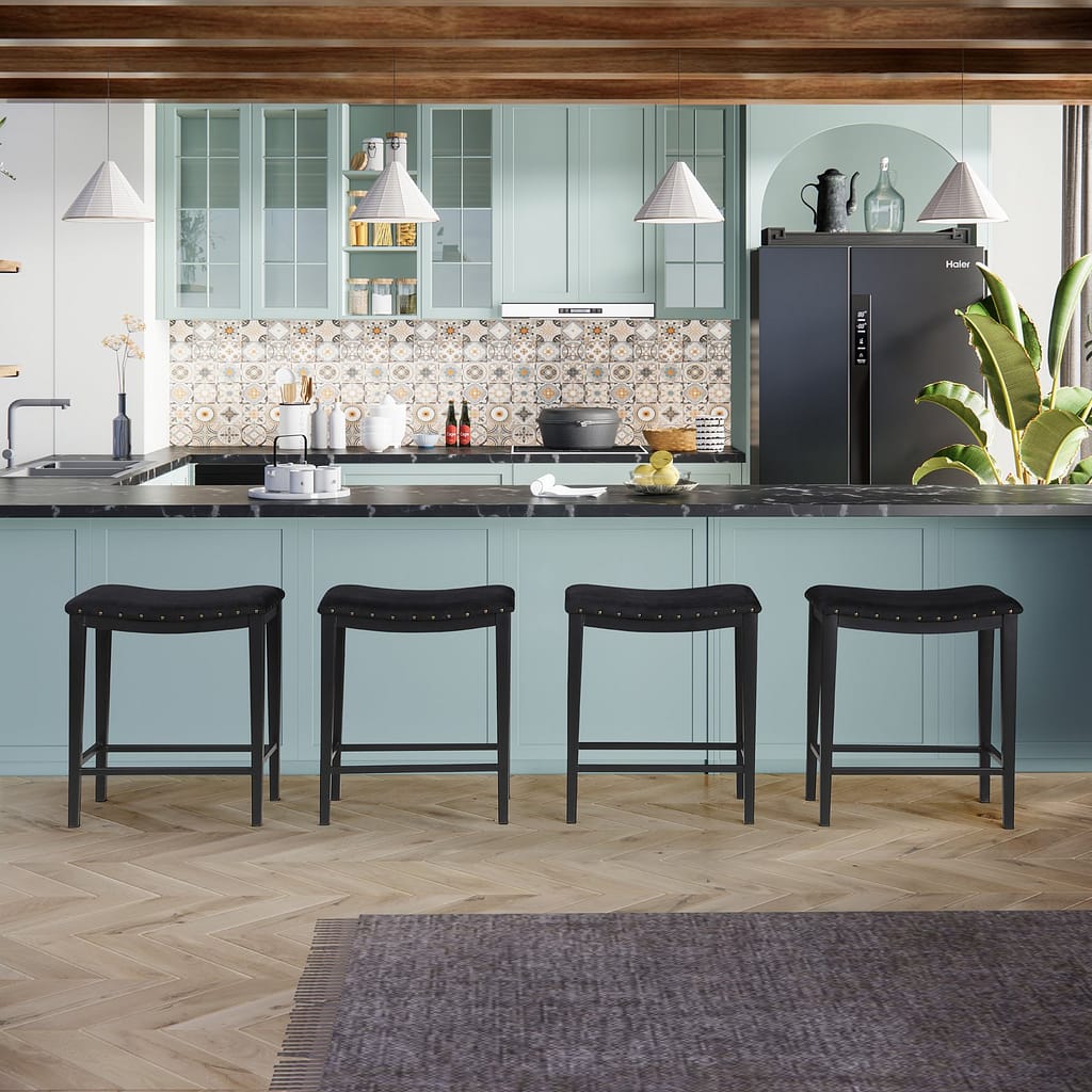 black backless bar stools