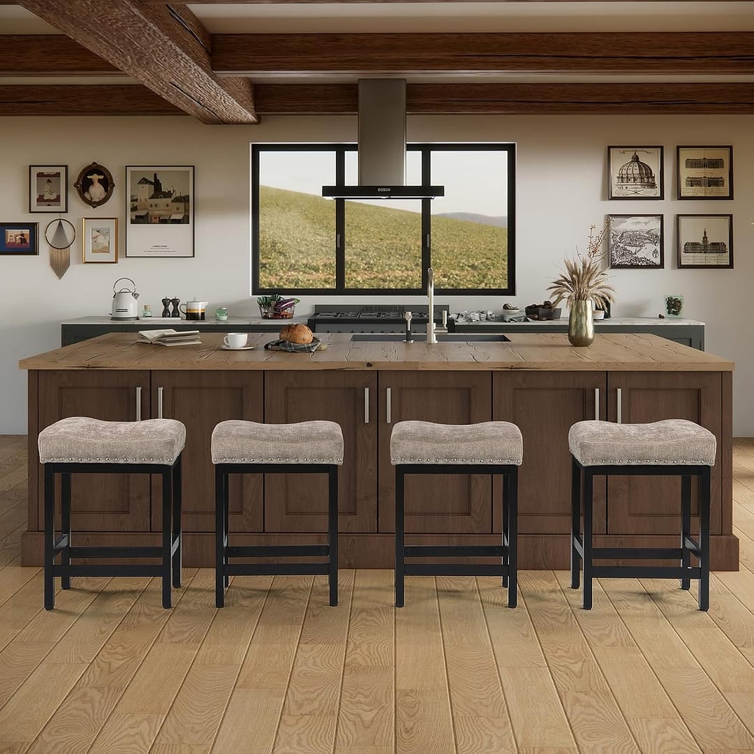 Brown bar stools