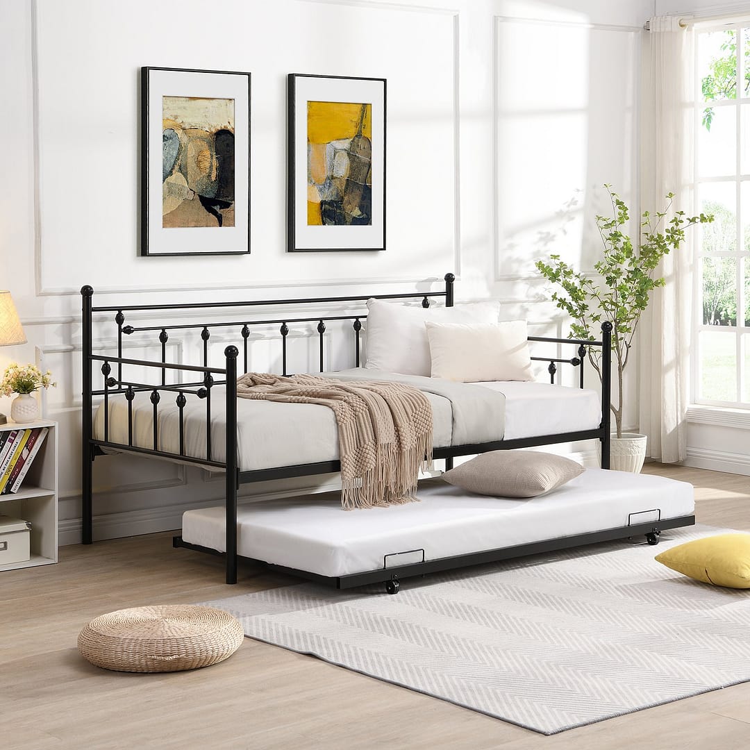 metal day bed with trundle