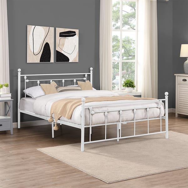 full size white bed frame