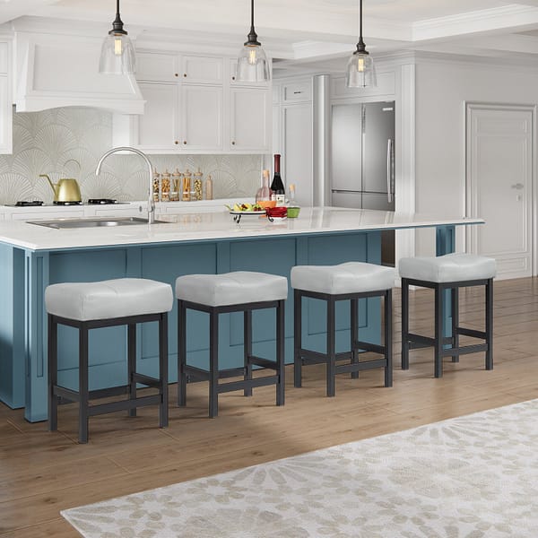 MiItoday Counter Height Bar Stools Set of 2 Gray-6