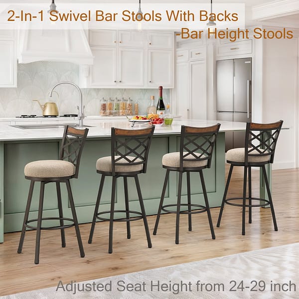swivel bar stools with backs