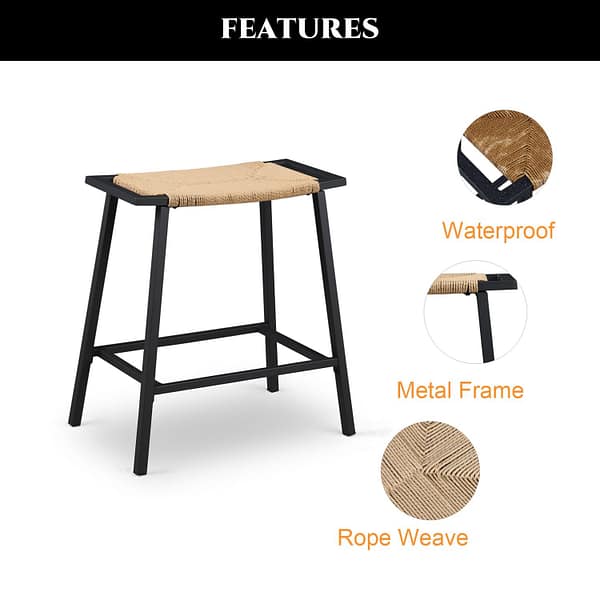 oulluo wicker bar stools features