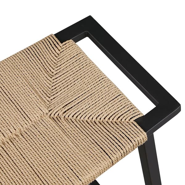 wicker black bar stool seat