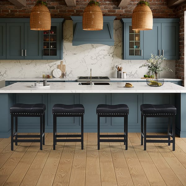 918-Counter Height Bar Stools Set of 2-BK-4