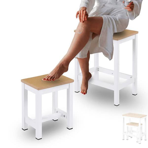 shower barstools with foot stool