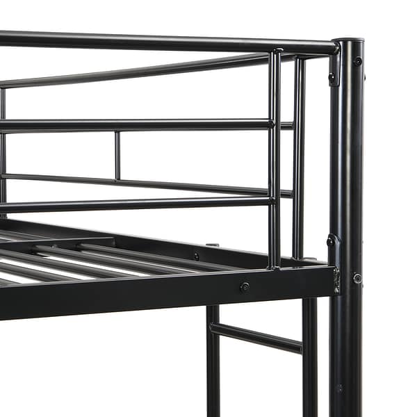 black bunk bed