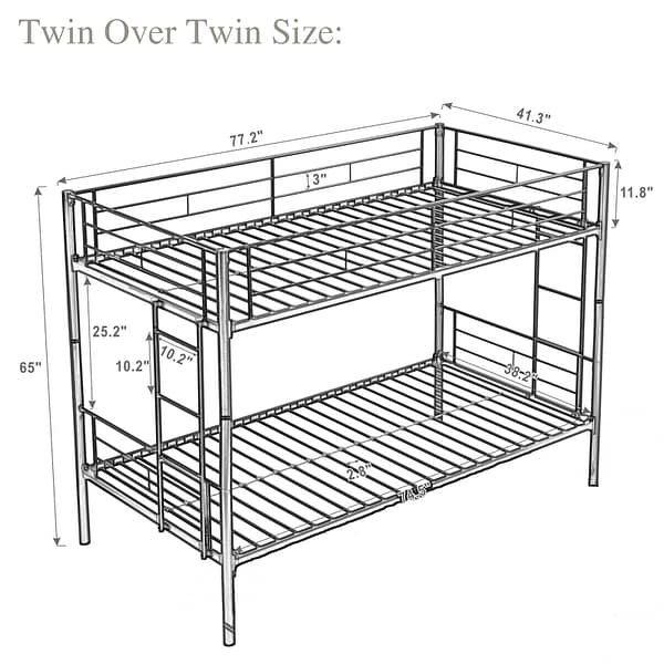 twin bunk bed size