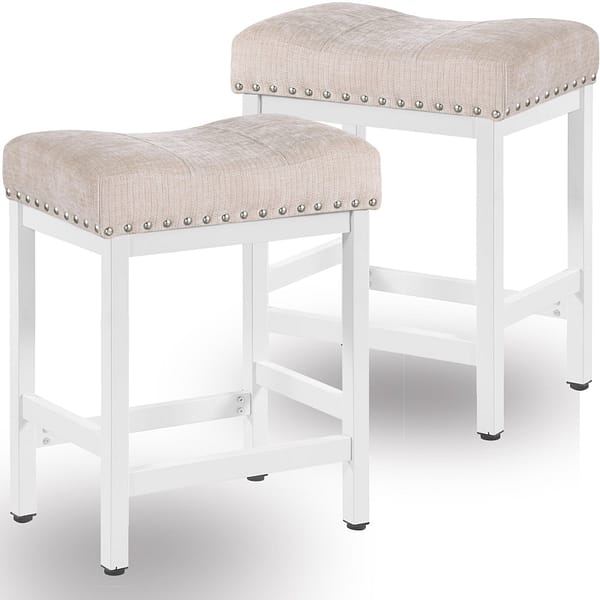 bar stools set of 2 beige