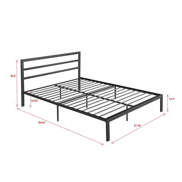 Grey Queen Size Bed Frame with Headboard (8)
