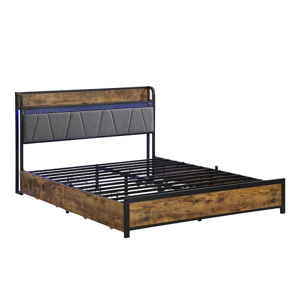 Vintage Brown Bed Frame-7