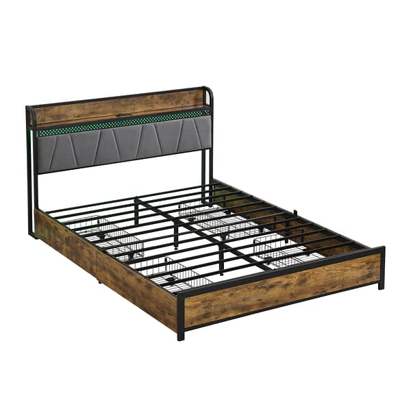 Vintage Brown Bed Frame-5