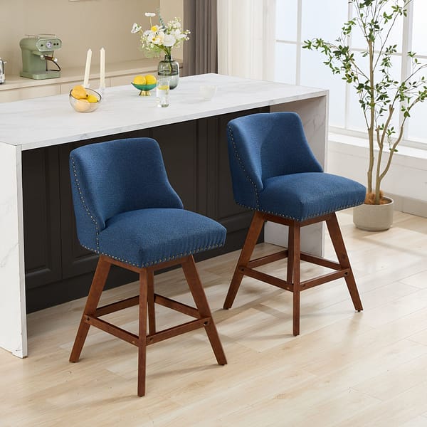 26" Swivel Bar Stools Set of 2